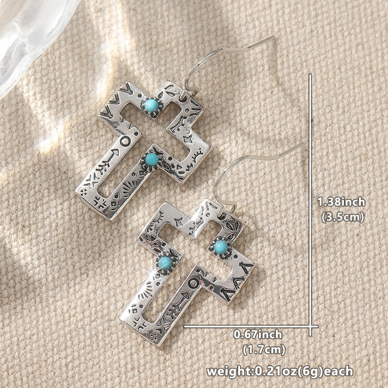 Women's Geometric Vintage Engraved Pattern Earrings